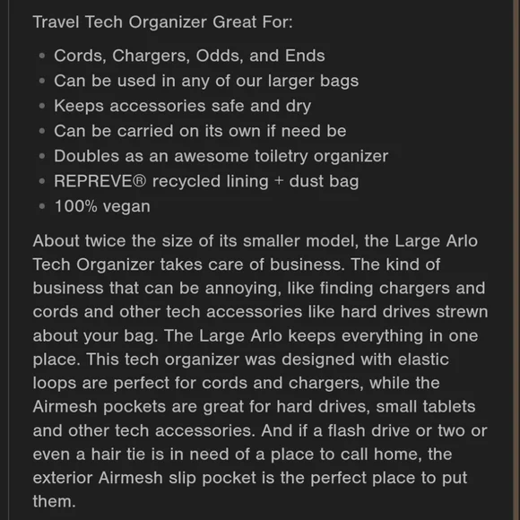 Dagne Dover Arlo Tech Pouch Large Heather Gray - Picture 8 of 16